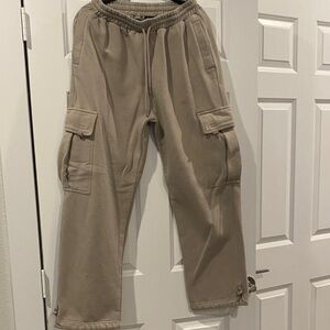 PacSun Men's Tan Cargo Sweatpants